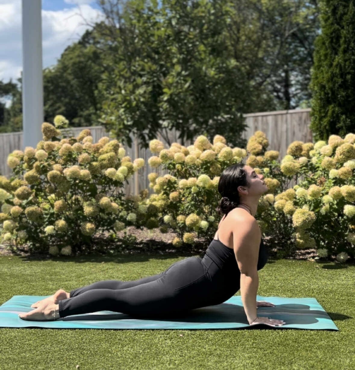 Von Marie in cobra pose
